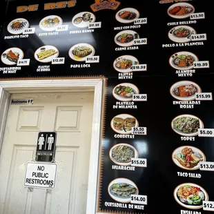 ramen and noodles, menu