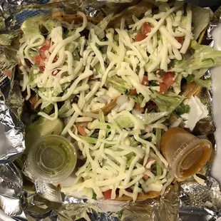 FULLY LOADED!!!! Guys no joke - this is 3 tacos. Can you find them? Where's Waldo Taco?!!