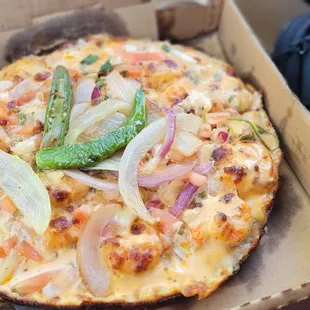 Shrimp pizza (grease)