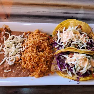 Fish taco plate