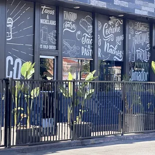  the outside of a restaurant