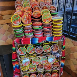 New kiosk selling house salsas. 01/2023