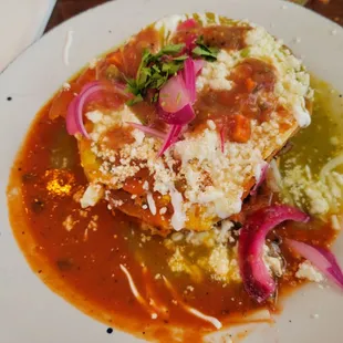 Red green huevos Rancheros