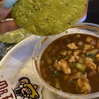 Camaron Cocido tostada