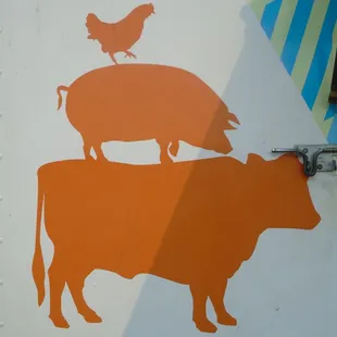 Cool graphics on the side of the truck.