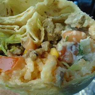 Burrito with steak, close-up - very good!