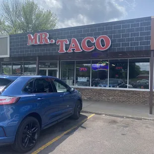 Located in a strip mall