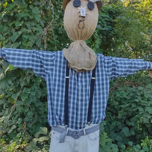 a scare with a hat and suspends