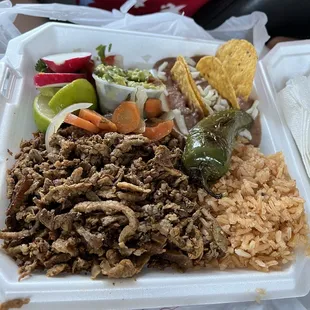 Carne asada plate
