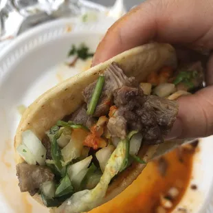 Tongue taco. The best tongue taco in Tulsa