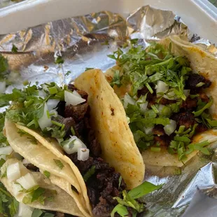 Carne asada and al pastor are the best!