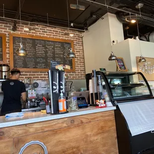 a man working behind the counter