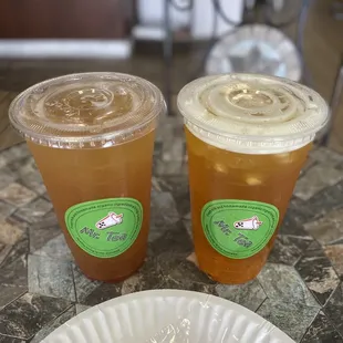 Grapefruit Tea and Passionfruit Green Tea