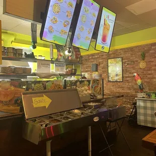 Inside salsa bar
