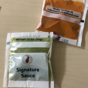 Packet sauces for take-out