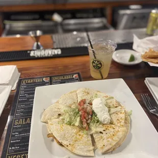 Shrimp quesadilla bites