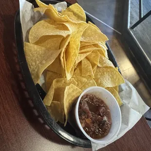 Chips and salsa. Salsa was really good