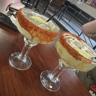 Jalapeño cucumber margaritas. Refreshing but not spicy at all