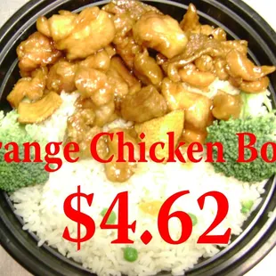 orange chicken bowl