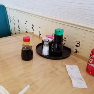 a table in a restaurant