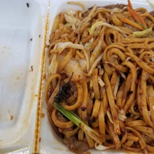 Yeah that's a cricket in the to go box. And this is after i told them to clean up the dead cockroach on the sink. Marinated and everything.