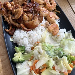 Chicken &amp; shrimp teriyaki