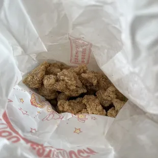 Popcorn chicken. Amazing.