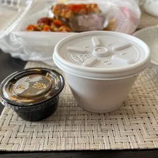 Miso soup included with the combo- Miniature size miso soup