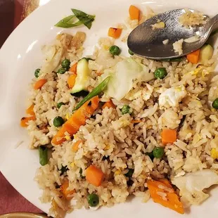 Egg fried rice add veggies