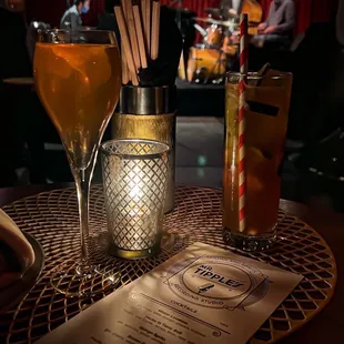 Table view with cocktails