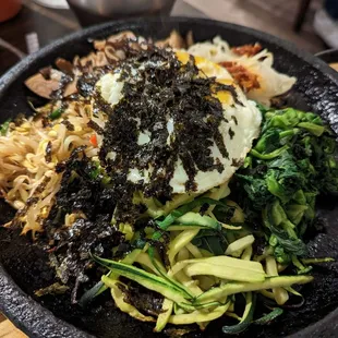 a plate of food on a table