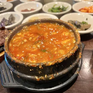 Mushroom Soon Tofu // medium spice level