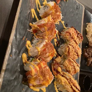 Lobster lover and crabmeat lover rolls