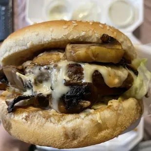 Mushroom Swiss Burger