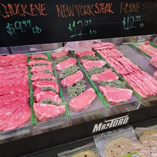 a display of meat