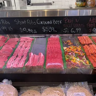 a display of meat