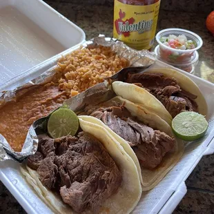 Birria taco combo to-go AMAZING!