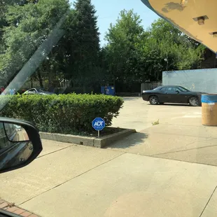 a view of a parking lot