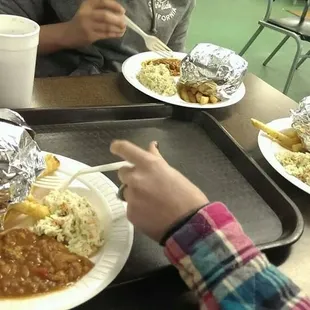a man eating a meal