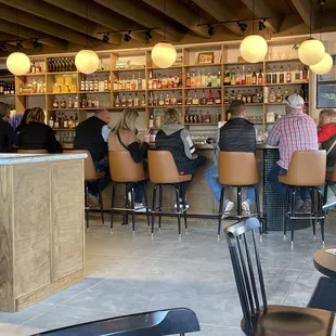 The bar is trendy!