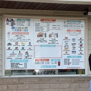 a menu for a restaurant