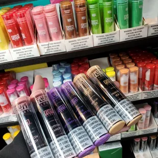 FLUM always stocked up. Featuring 3 new flavors. Peach Ice Tea / Cotton Candy / Blue Razz Ice.