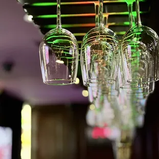 hanging wine glasses