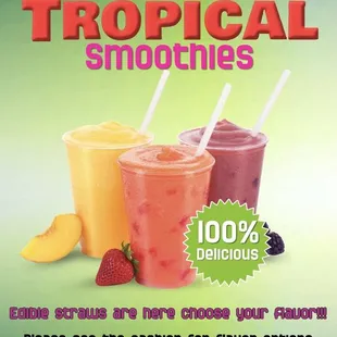 Real fruit tropical smoothie