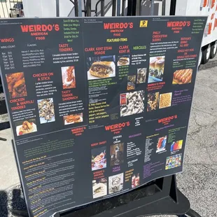 Menu board