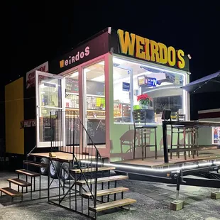 a restaurant at night