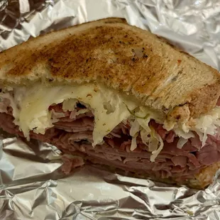 Reuben on rye piled high!