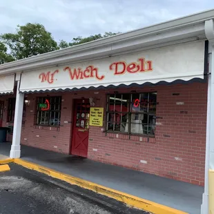the front of the restaurant