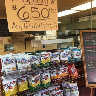 Any 6 inch $6.50!