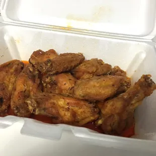 Caribbean Jerk flavored wings. Only had a little bit of flavor. Had plenty of grease. Yuck!